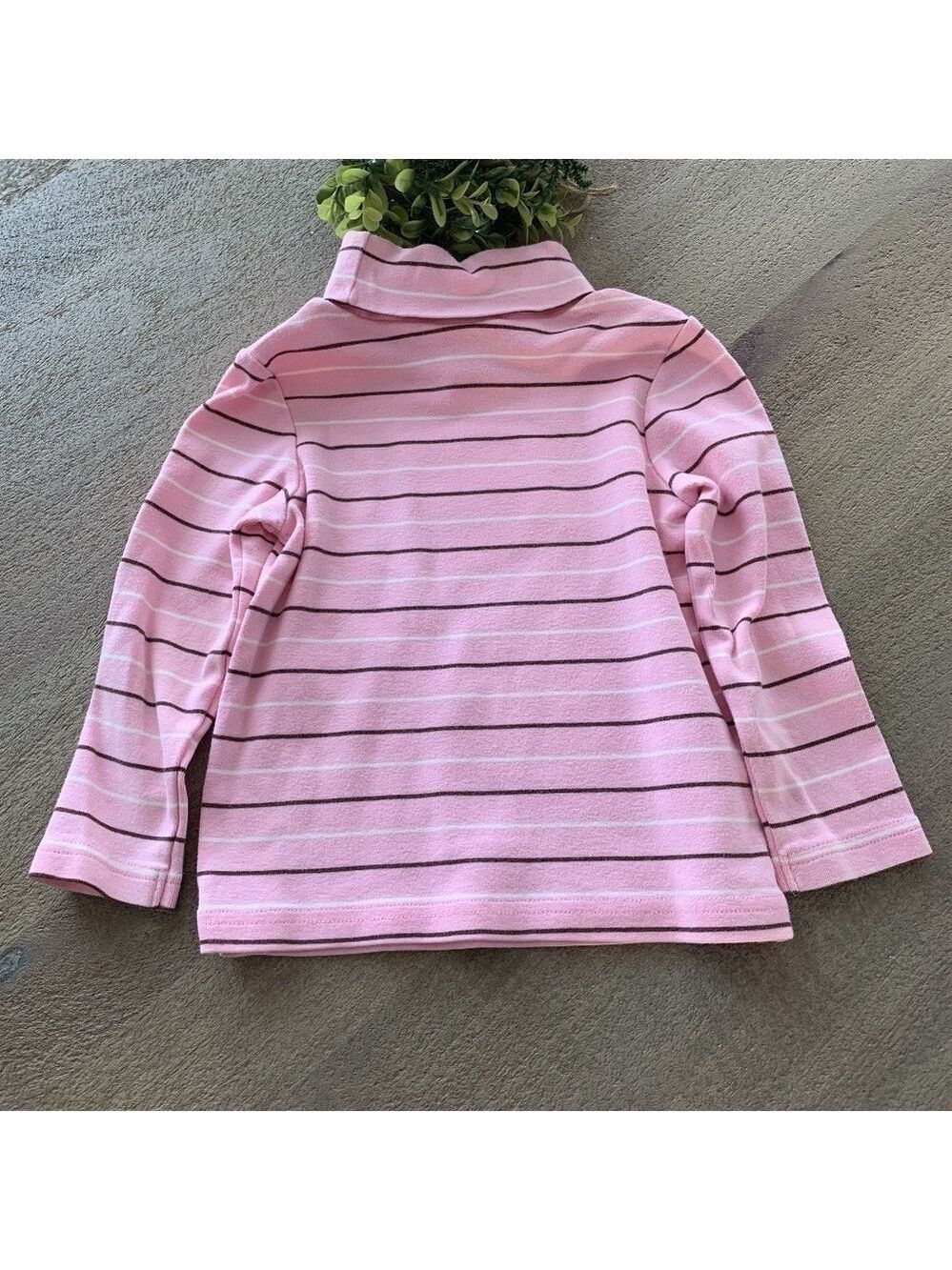 Gymboree Pink and Brown Striped Turtleneck